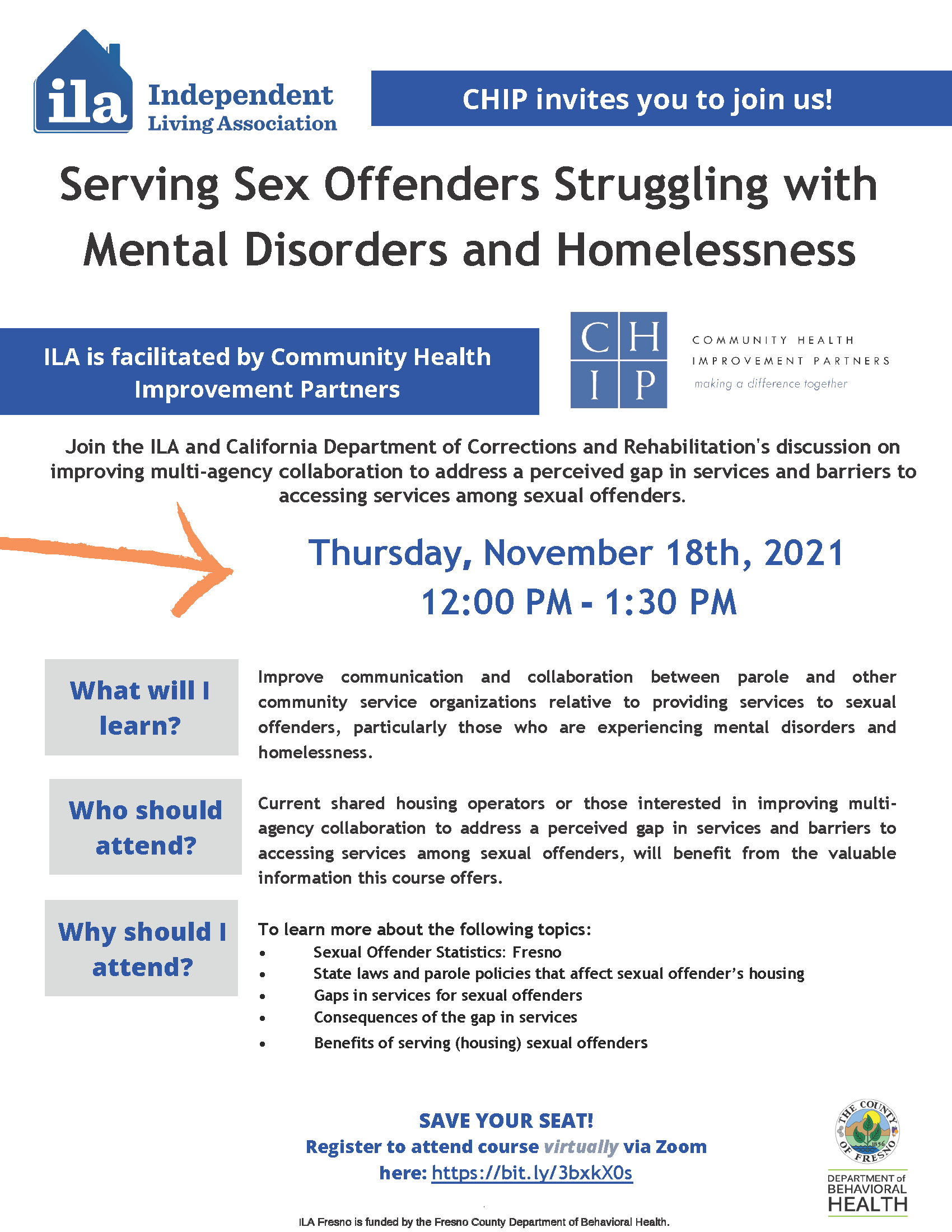 Serving Sex Offenders Struggling with Mental Disorders and Homelessness ***ILA MEMBERS ONLY*** - Independent Living Association picture